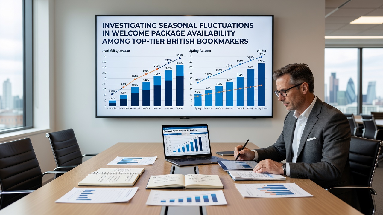 Comparison graphic of welcome bonus values during winter versus summer periods at British betting sites